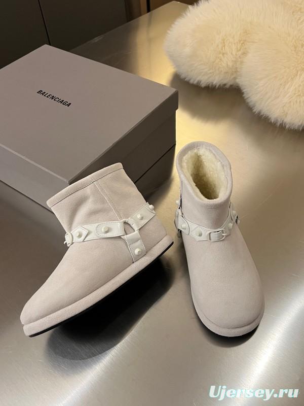 Balenciaga Fall Winter New Buckle Studded Snow Boots - LY00300
