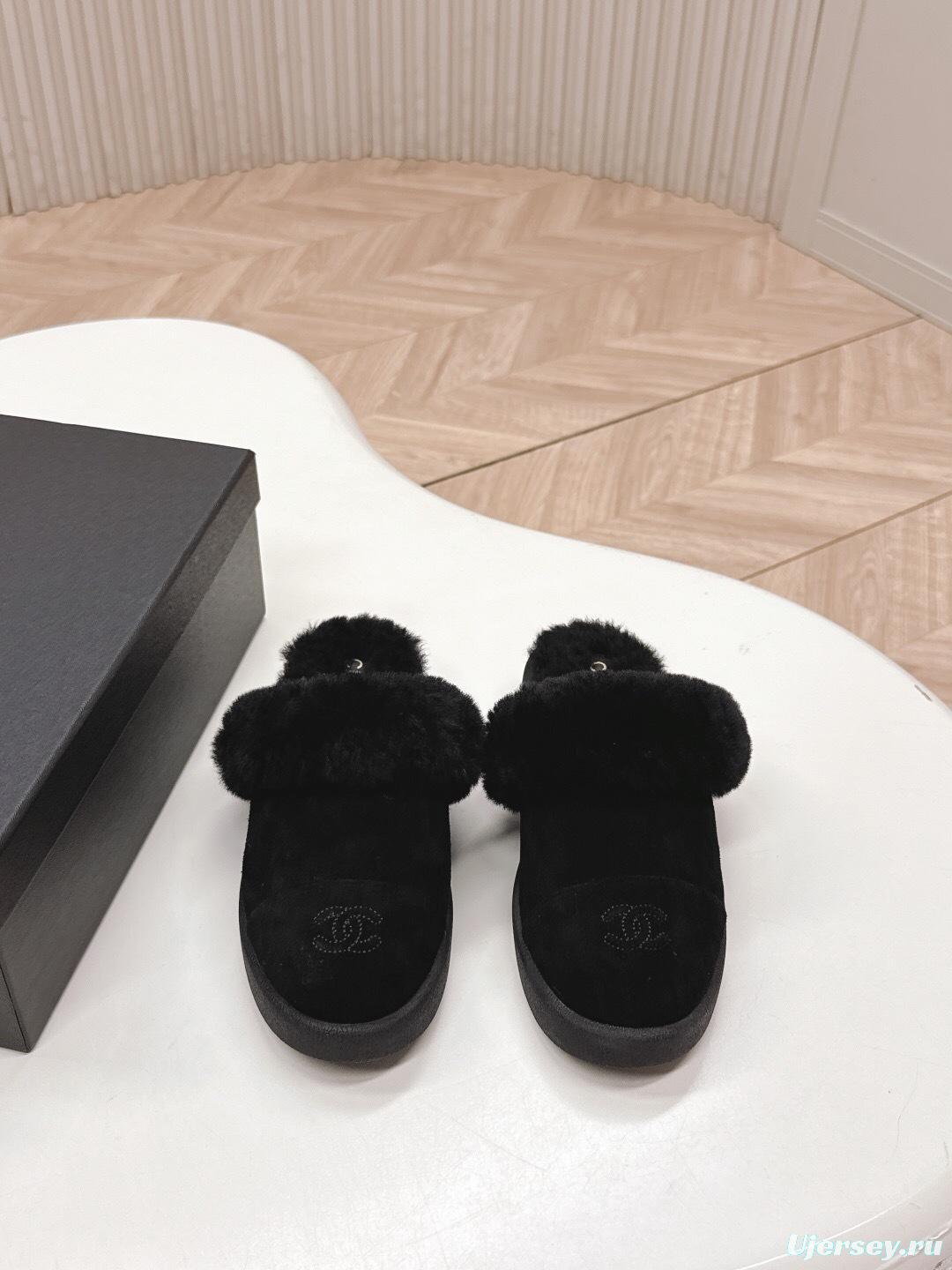 Chanel 2025/SS Fall Winter New Fur Slippers Half-Drag - KFY00310