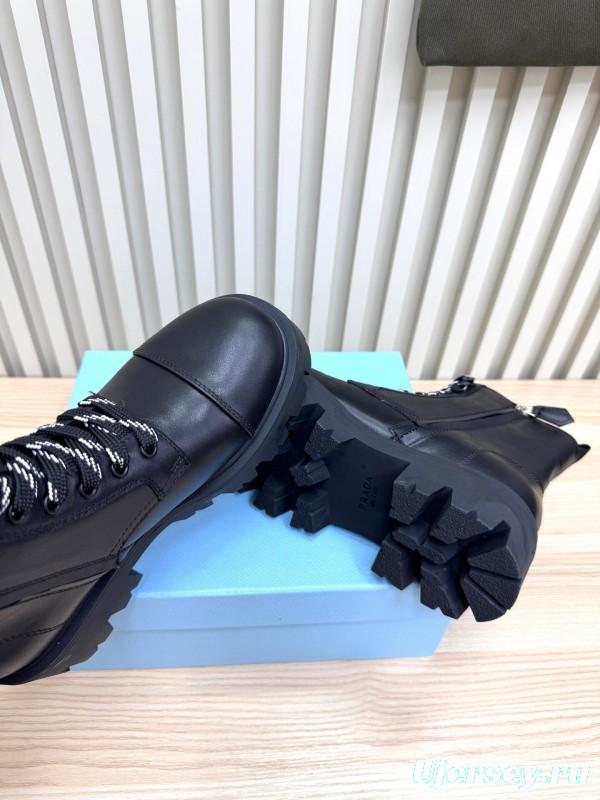 Prada 2025/SS Platform Martin Boots with Iconic Triangle Logo - LY0350