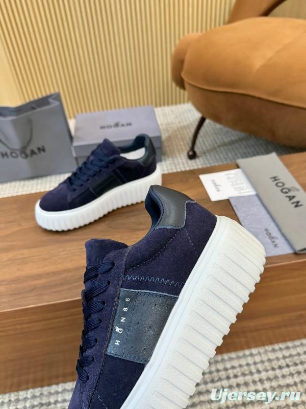 Hogan H-STRIPES Series Couple Thick Sole Biscuit Sneakers Urban Leisure Shoes - AS00310