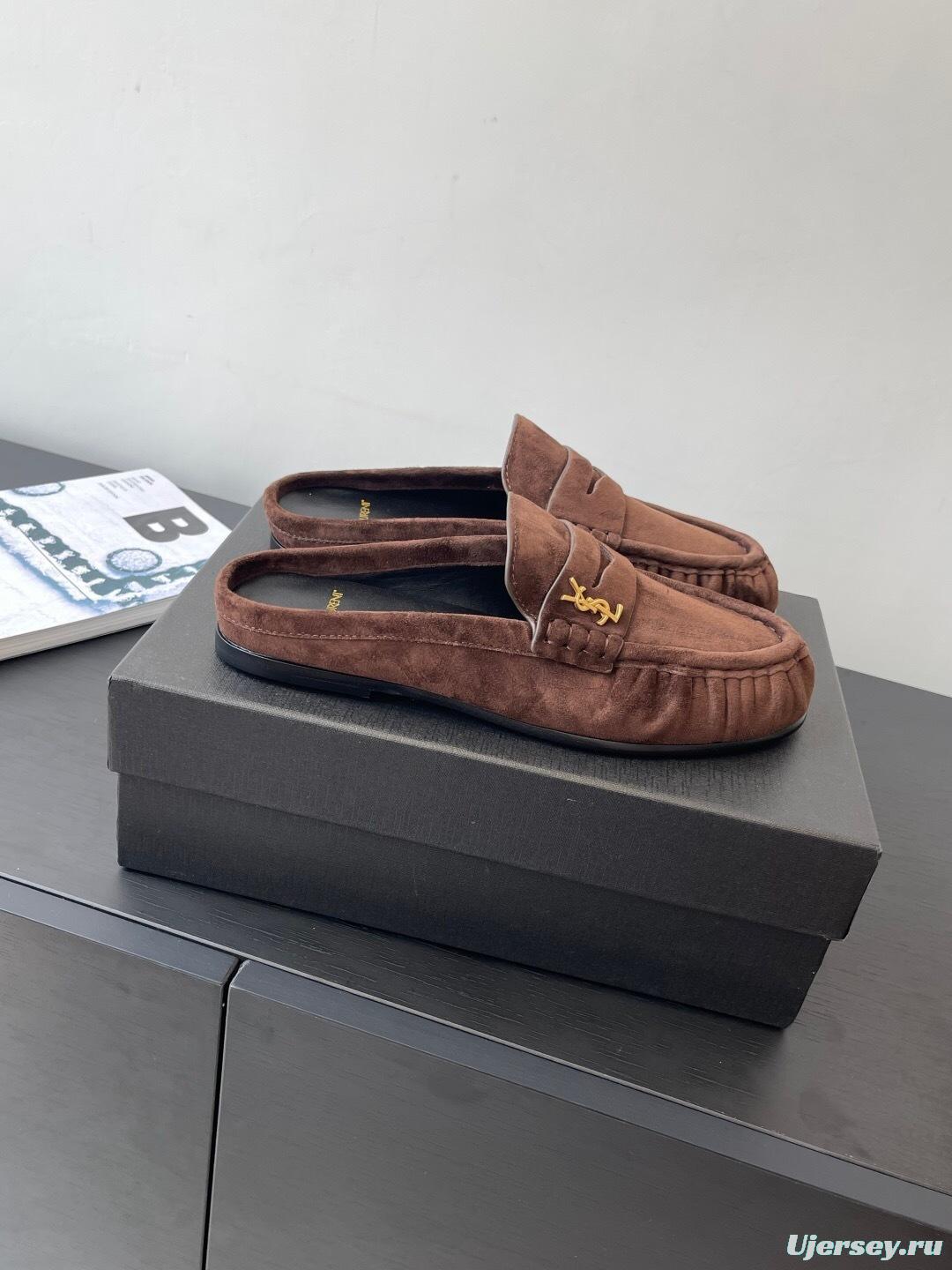 Saint Laurent Classic Loafer Mule Flats - KFY00320