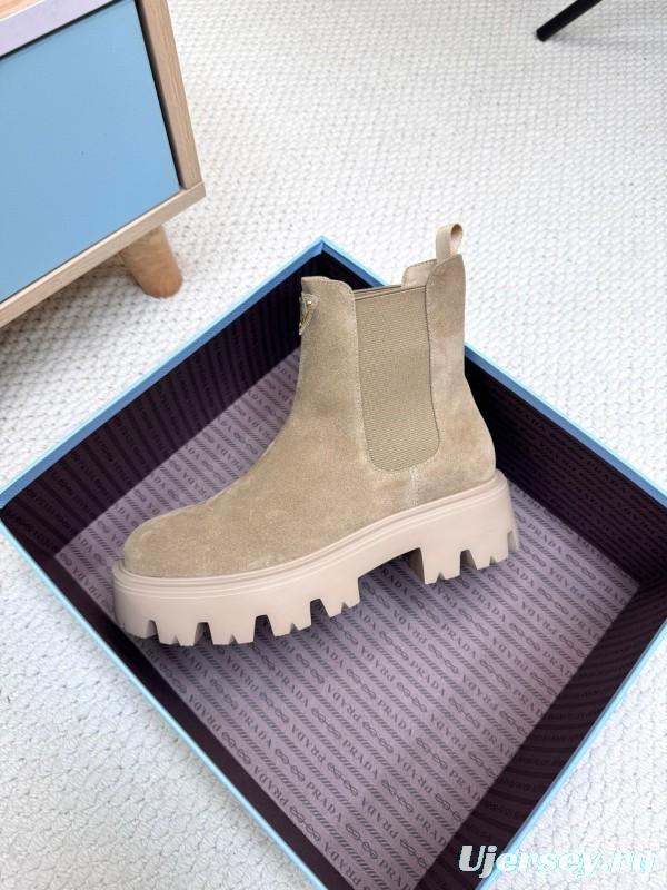 Prada Platform Ankle Boots with Elastic Design - LY0340