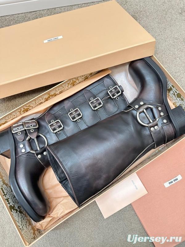 Miu Miu Fall/Winter 2025 Limited Edition Punk Style Martin Boots - LY00500