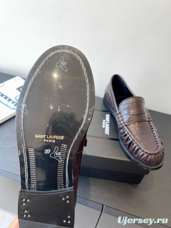 Saint Laurent Classic Loafer Leather Shoes - KFY00350