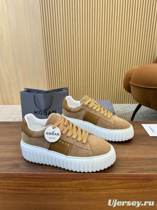 Hogan H-STRIPES Series Couple Thick Sole Biscuit Shoes Casual Sneakers - AS00310