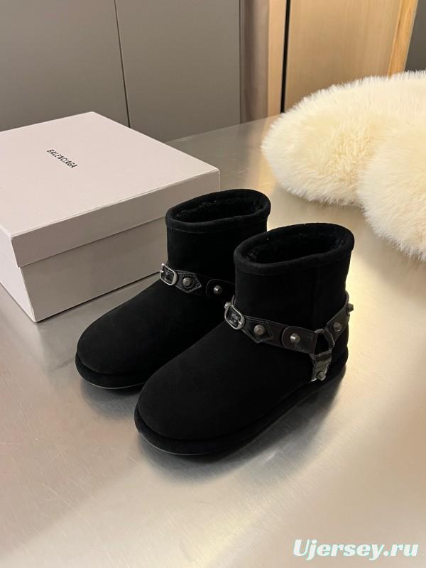 Balenciaga 2025 SS Buckle Rivet Snow Boots - LY00300