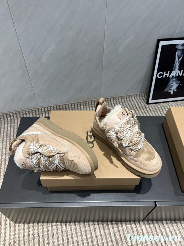 UGG Platform Loafers Series Round Toe Chunky Sole Casual Shoes - MJ00270