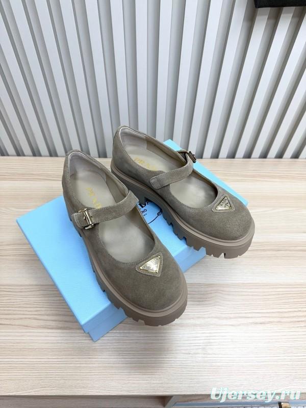 Prada 2025 SS Platform Mary Jane Shoes - LY00300