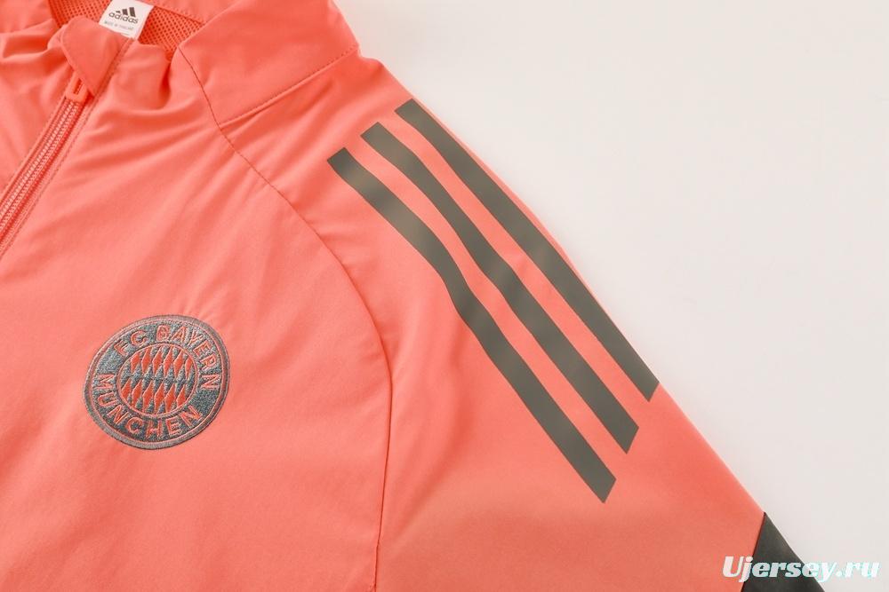25/26 Bayern Munich Orange S-3XL Half Zipper Jacket+Long Pants