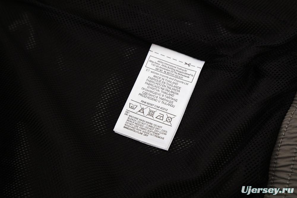 25/26 Real Madrid Grey S-3XL Half Zipper Jacket+Long Pants