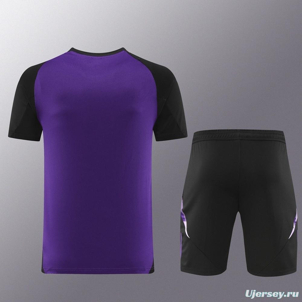 2025 Germany Purple Short Sleeve+Soccer Shorts