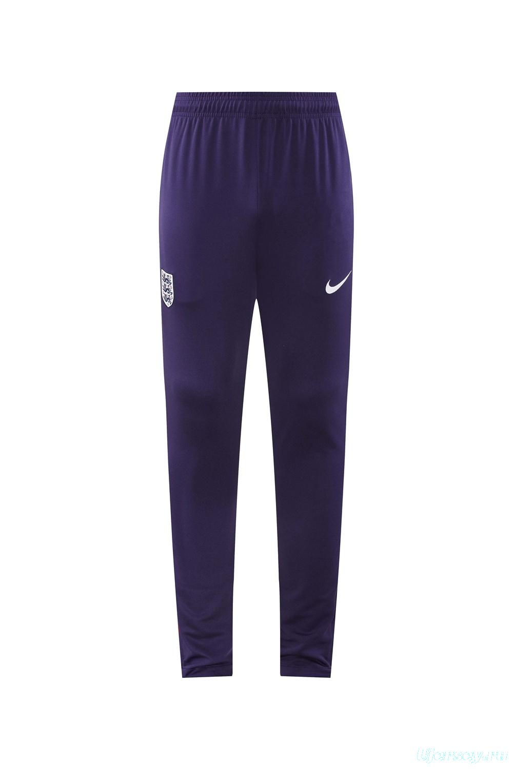 2025 England Purple Half Zipper Jacket+Long Pants