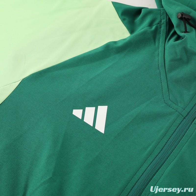 2025 Adidas Green Half Zipper Jacket+Long Pants S-2XL