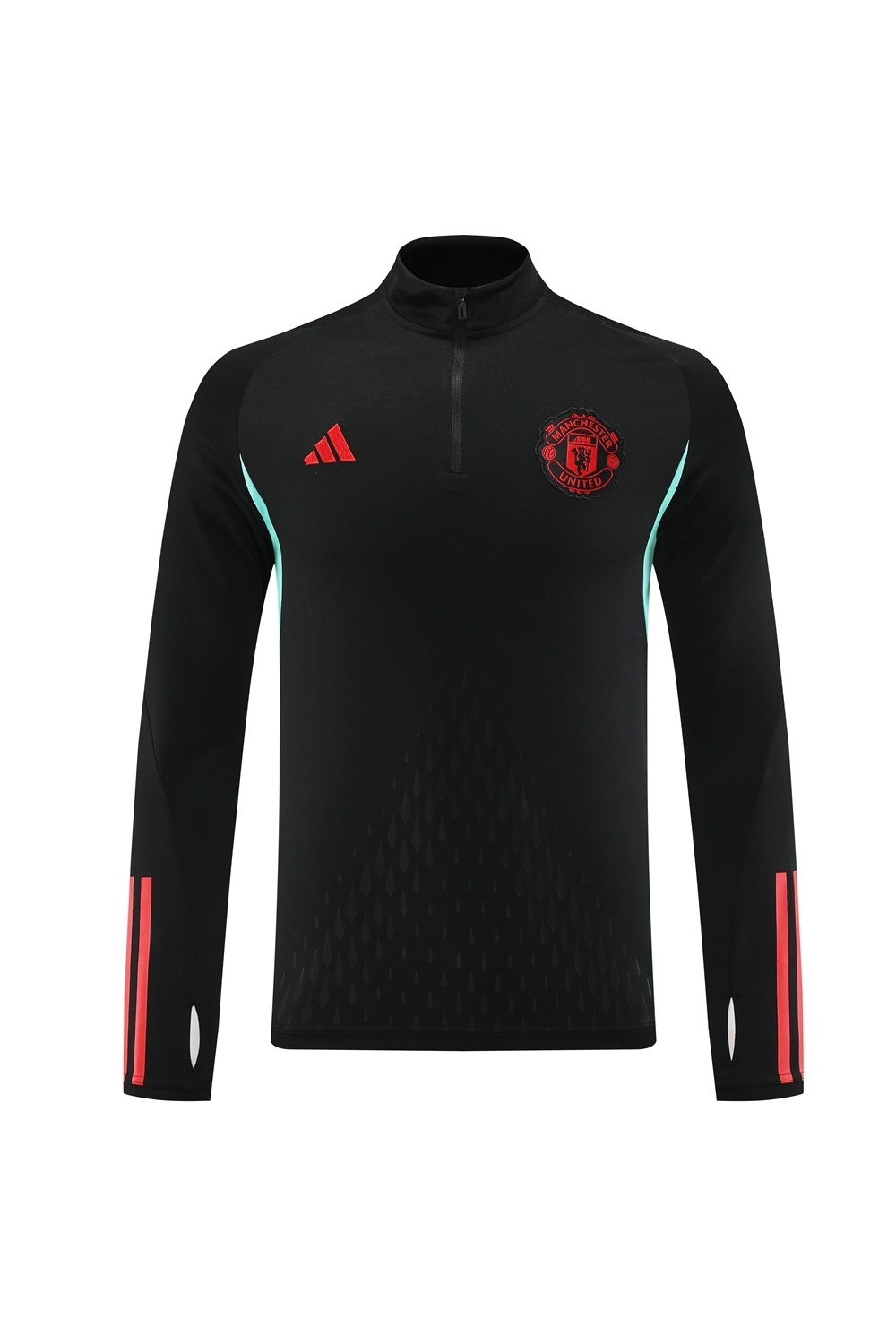 25/26 Manchester United Black Half Zipper Jacket+Long Pants