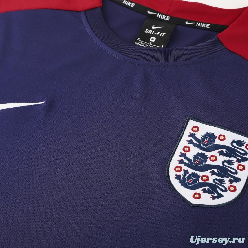 2025 England Purple Short Sleeve+Soccer Shorts