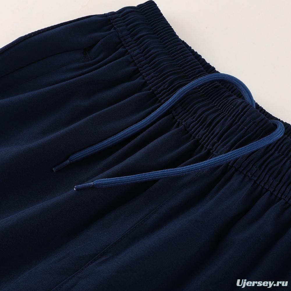 2025 Adidas Royal Blue Half Zipper Jacket+Long Pants S-2XL