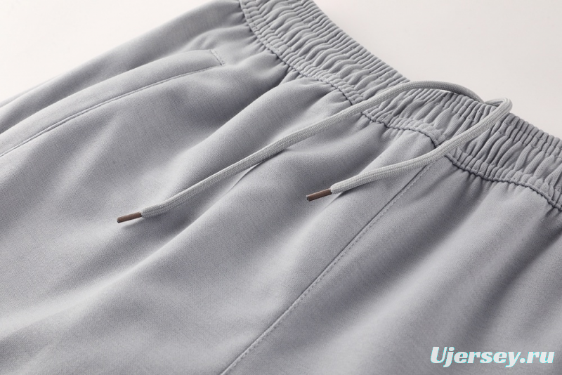 25/26 Manchester United Gray Half Zipper Jacket+Long Pants S-2XL