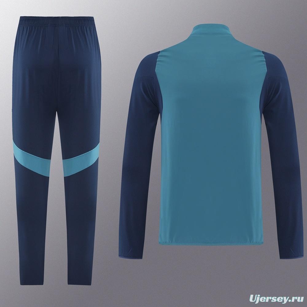 25/26 Arsenal Blue Full Zipper Jacket+Long Pants S-3XL