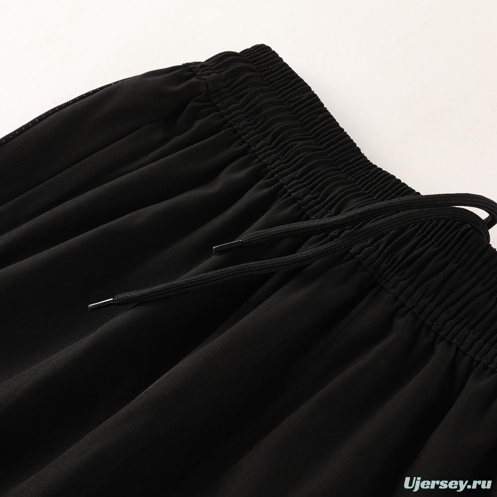 2025 Adidas Black White Half Zipper Jacket+Long Pants S-2XL