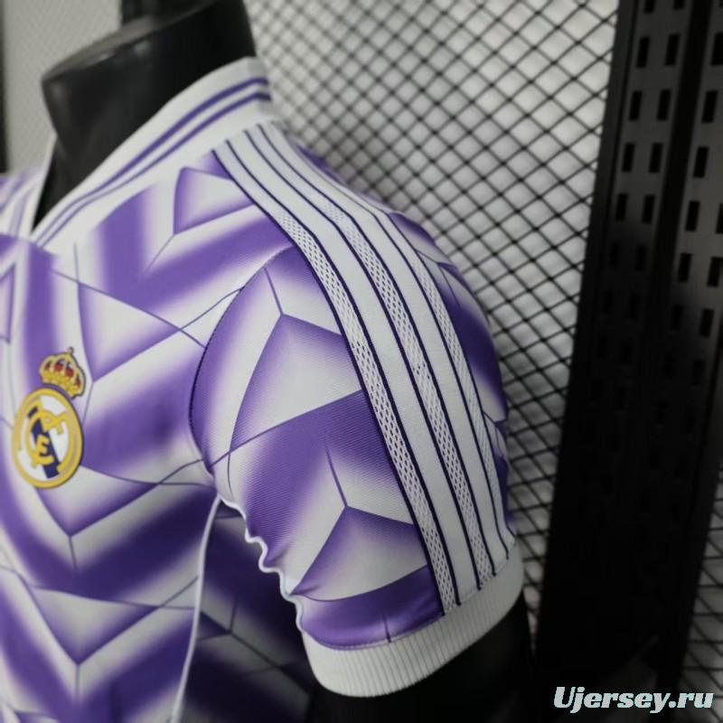 25/26 Player Version  Real Madrid Third Purple with Chevron Gradient Pattern Jersey
