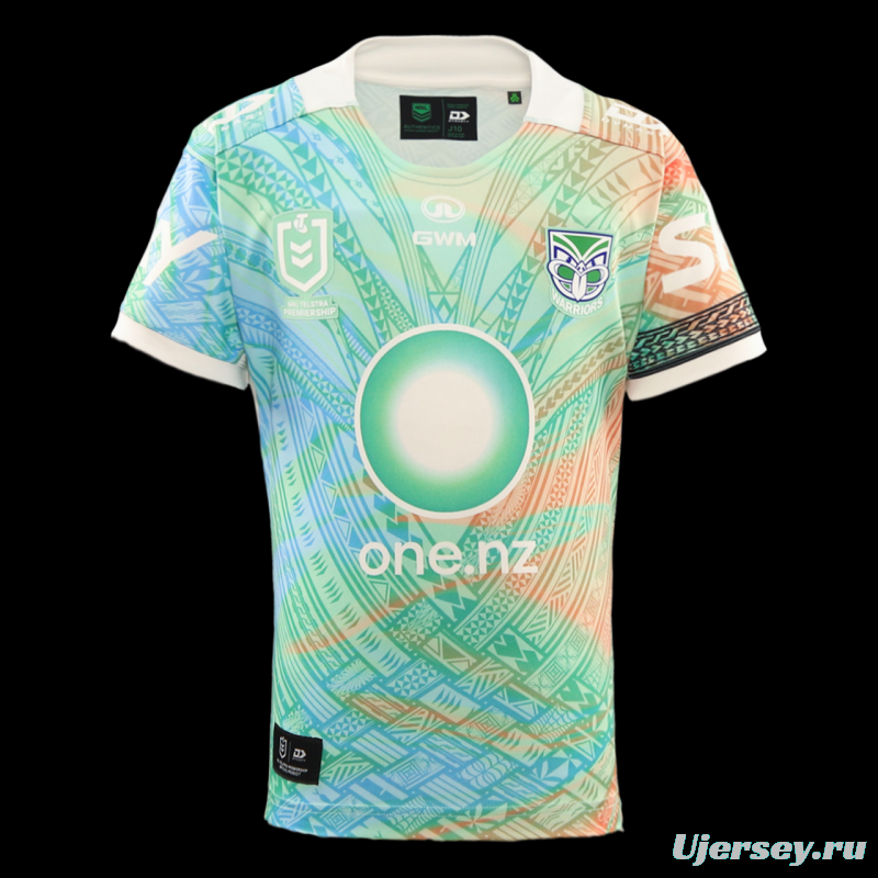 25/26 New Zealand Warriors Green with Māori Tribal Patterns Heritage Jersey