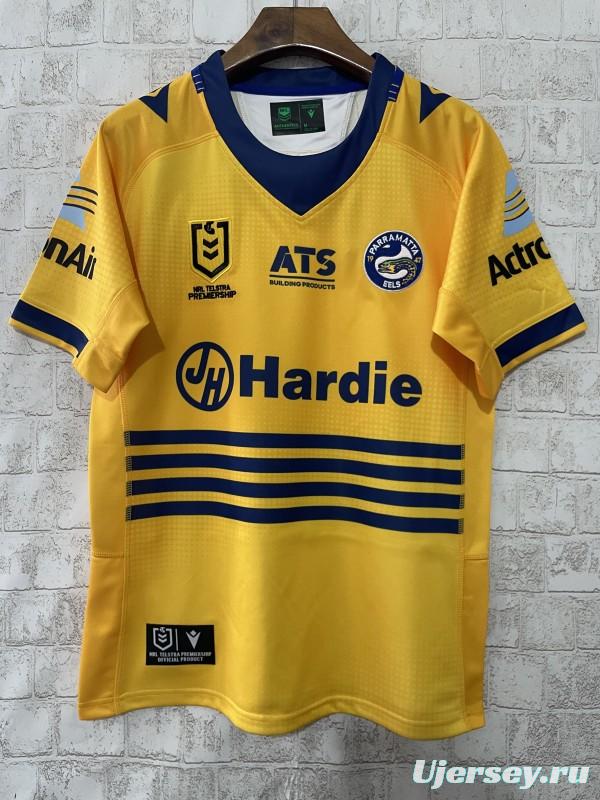 25/26 Parramatta Eels Gold with Navy Stripes Jersey