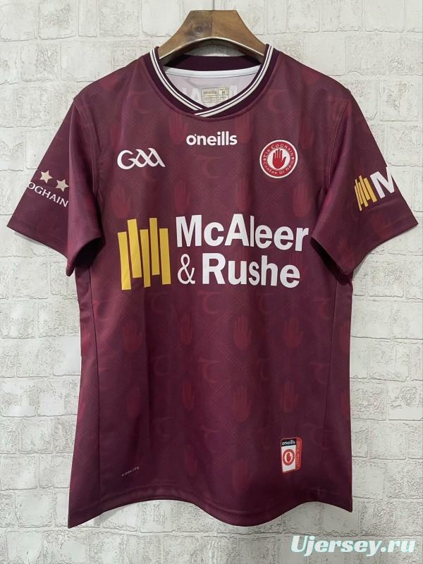 25/26 Tyrone GAA Maroon with Gold Accents Jersey