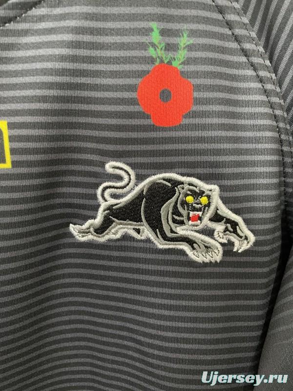 25/26 Penrith Panthers Black with ANZAC Commemoration Design Jersey