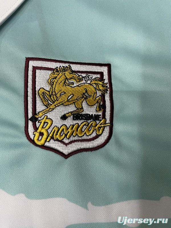 25/26 Australian Rugby League Teal White Navy with Brush Stroke Design Jersey