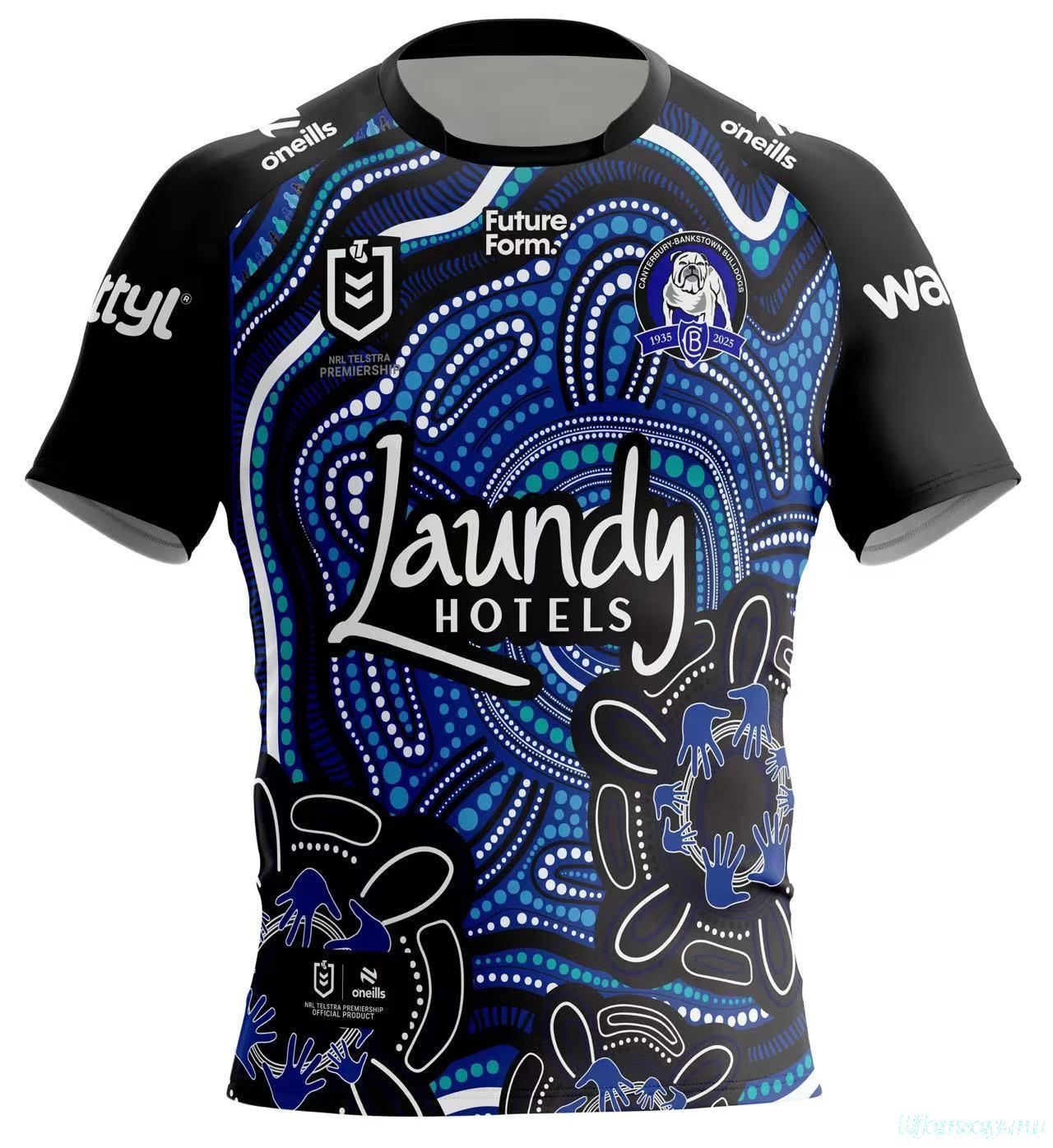 25/26 Canterbury-Bankstown Bulldogs Blue with Indigenous Art Jersey