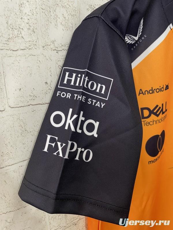 2026 F1 McLaren Racing Papaya Orange with Black Raglan Sleeves Jersey