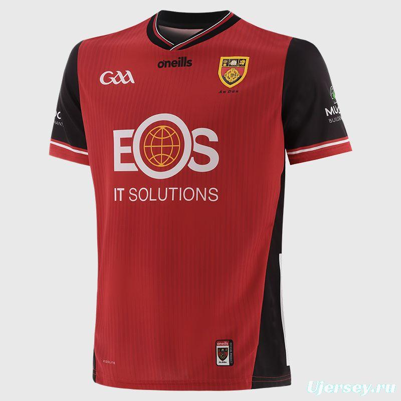 25/26 Down GAA Red with Black Trim Home Jersey