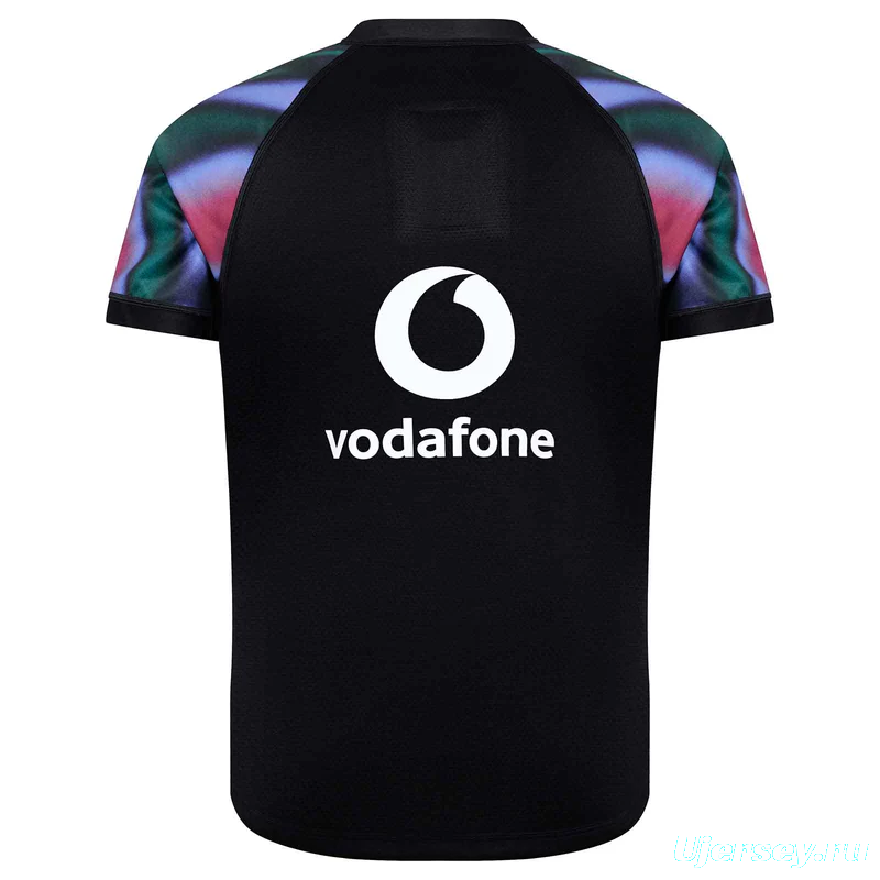 2025 Ireland Rugby Dark Green with Aurora Borealis Gradient Pattern Jersey