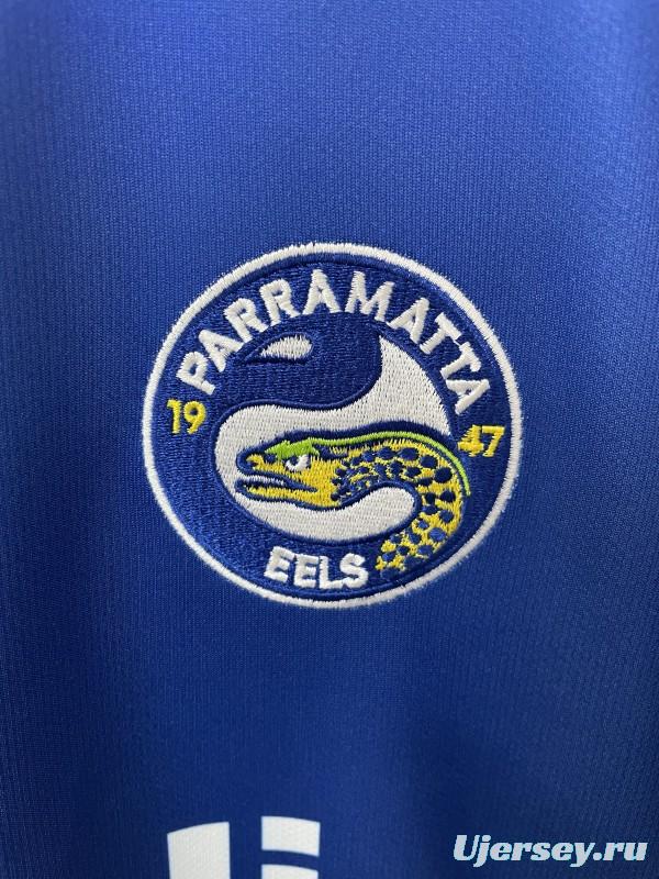 25/26 Parramatta Eels Blue and Gold with Horizontal Stripes Jersey