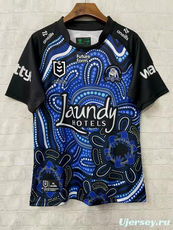 25/26 Canterbury-Bankstown Bulldogs Blue with Indigenous Art Jersey