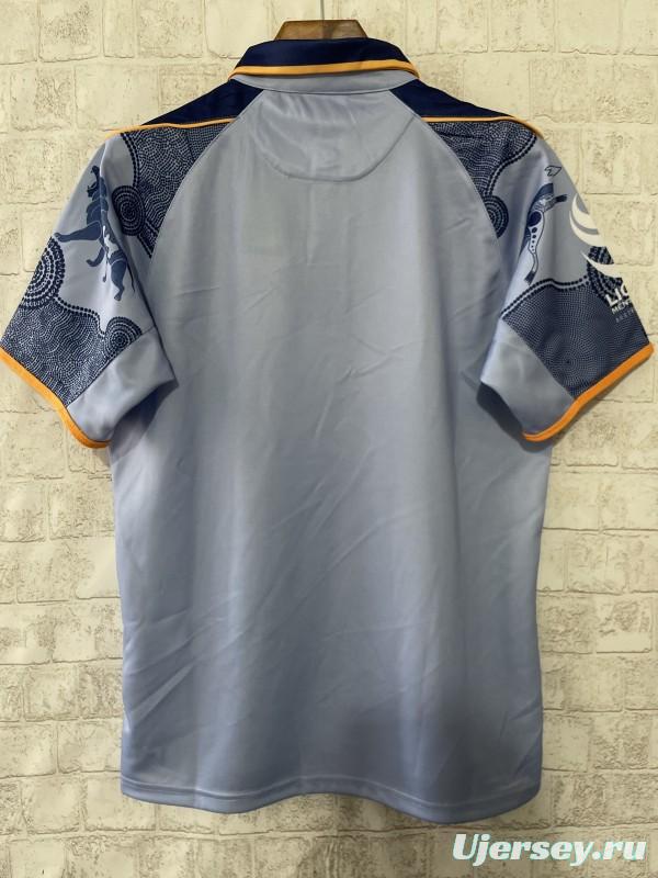 2026 Australia Wallabies Light Blue with Indigenous Art Design Jersey