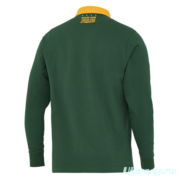 2026 South Africa Green Long Sleeve Polo Rugby Jersey