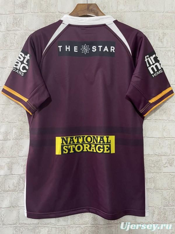 25/26 Brisbane Broncos Maroon with Gold Stripes Jersey