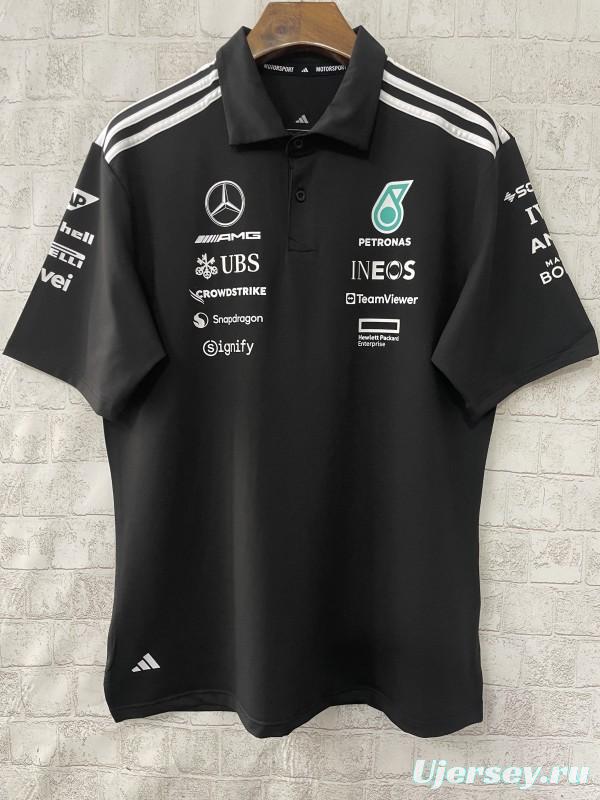 2026 F1 Mercedes-AMG Petronas F1 Team Black Polo Shirt