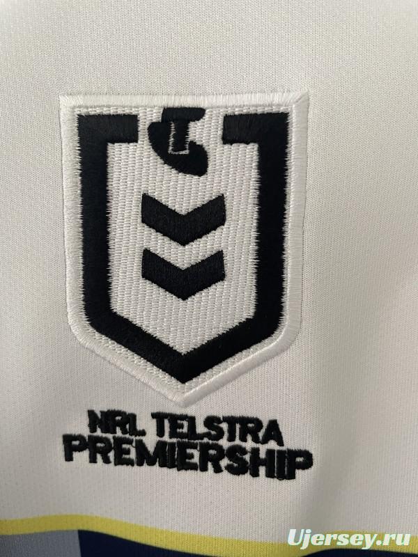 25/26 North Queensland Cowboys Navy with White and Grey Stripes Jersey