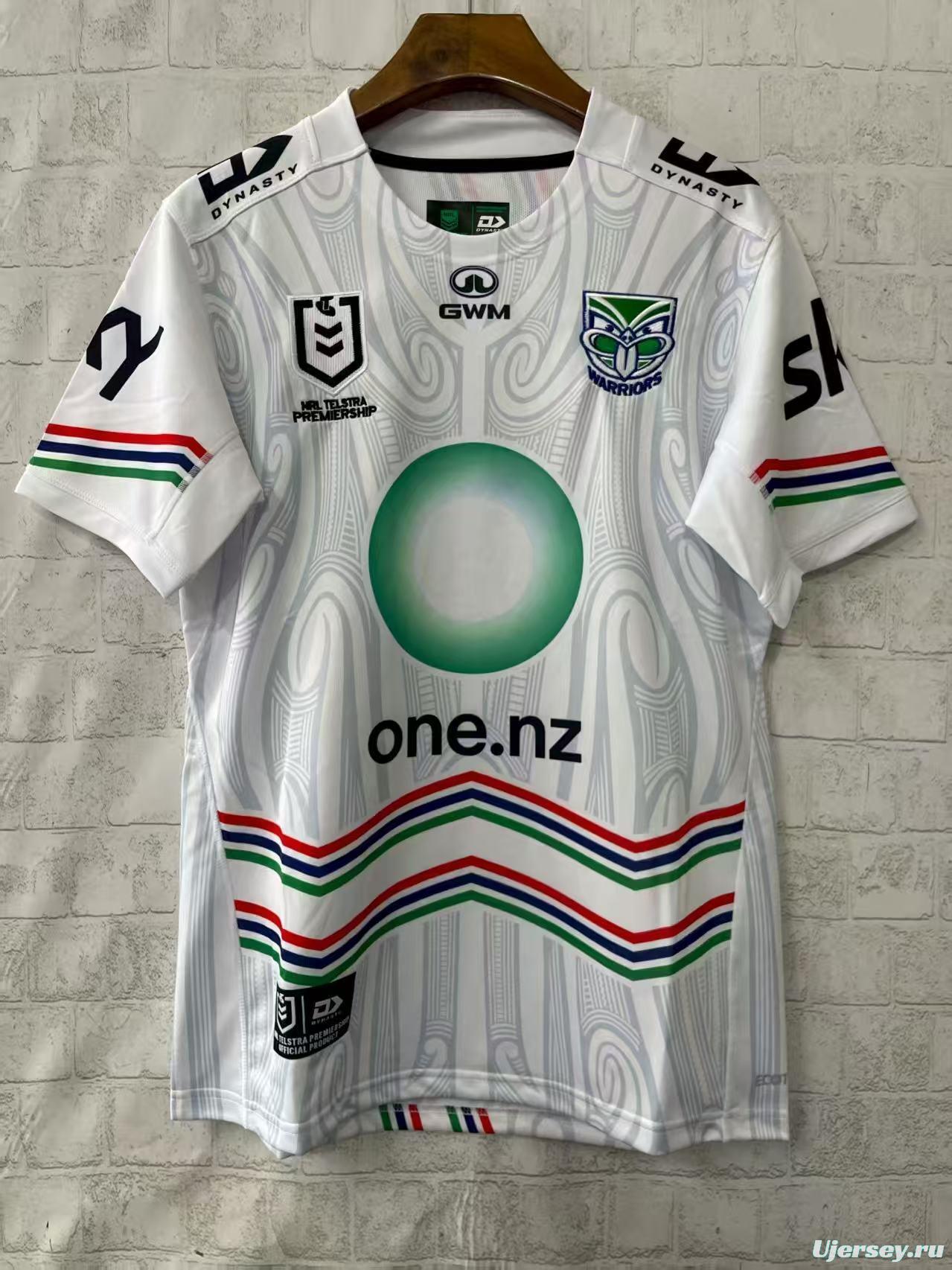 25/26 New Zealand Warriors White with Māori Heritage Jersey