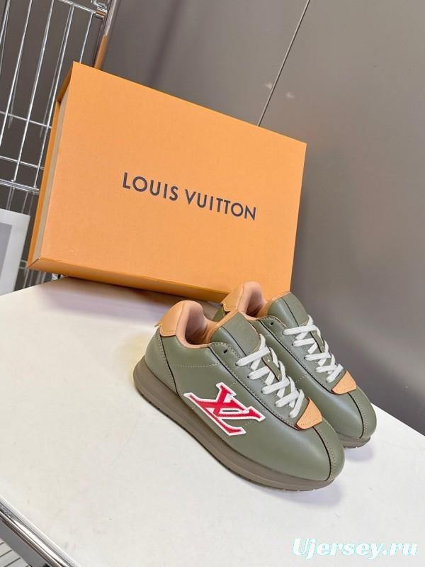 Louis Vuitton 2025 SS LV x Pharrell Williams Runway Platform Sneakers Retro Running Shoes - KFY00380/KFY00390