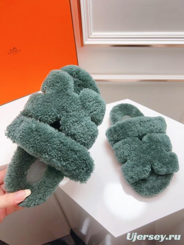 H Love Second Uncle Shoe Fur Slippers - LY00270