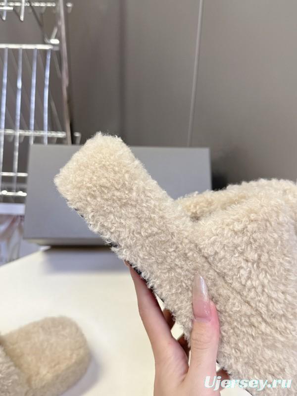 Balenciaga 2025 SS Couple Edition Coca-Cola Fur Slides - KFY00230