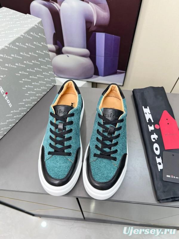 Kiton 2025/SS Tie-Detail Old Money Style Casual Men's Shoes - KFY00320