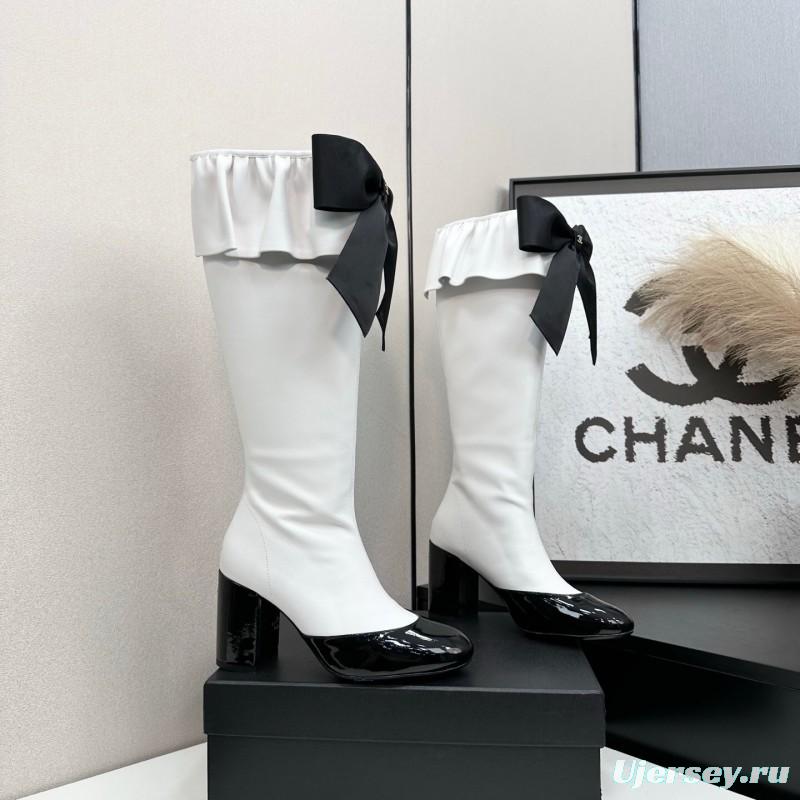 Chanel 2025/SS Bow Detail Block Heel Boots - LY00600