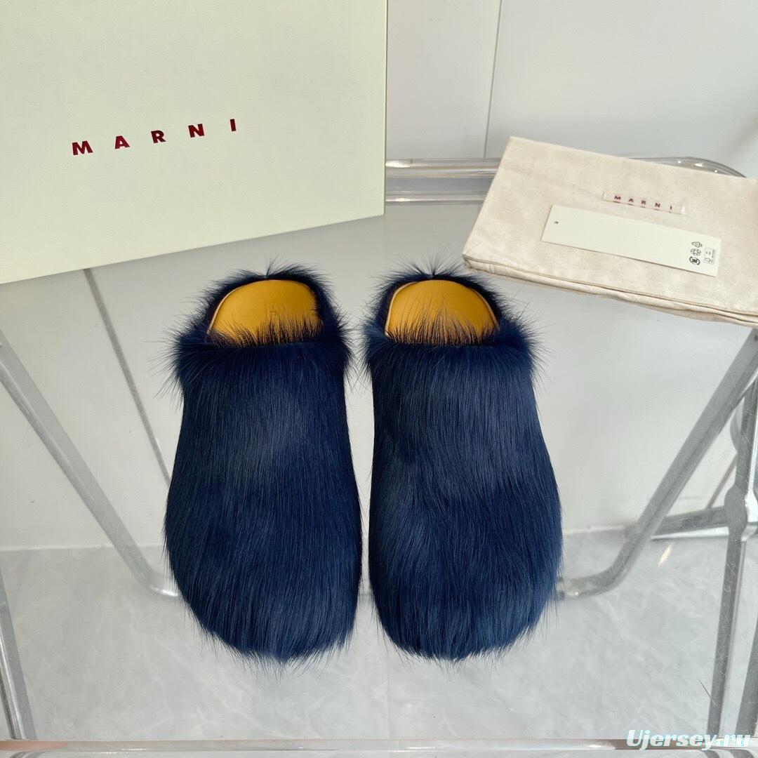 Marni 2025/SS Mule Shoes with Pony Hair - LY00