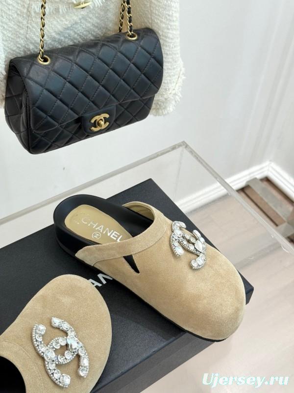 Chanel Classic CC Rhinestone Birkenstock Sandals - KFY00280