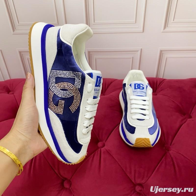 Dolce & Gabbana 2025/SS New Collection Luxury Embroidered Logo Sneakers with Imported Leather - AS00300