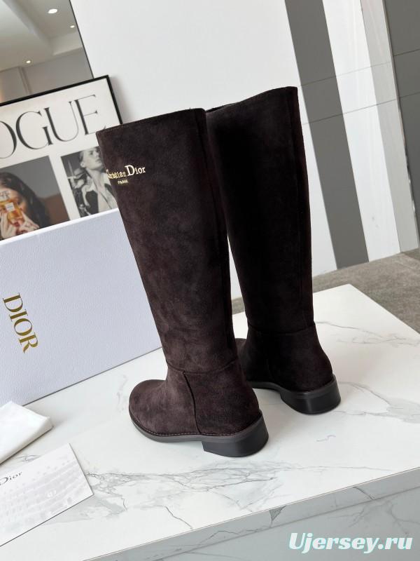 Dior 2025/ss Retro British Style Brogue New Knight Boots - LY00440